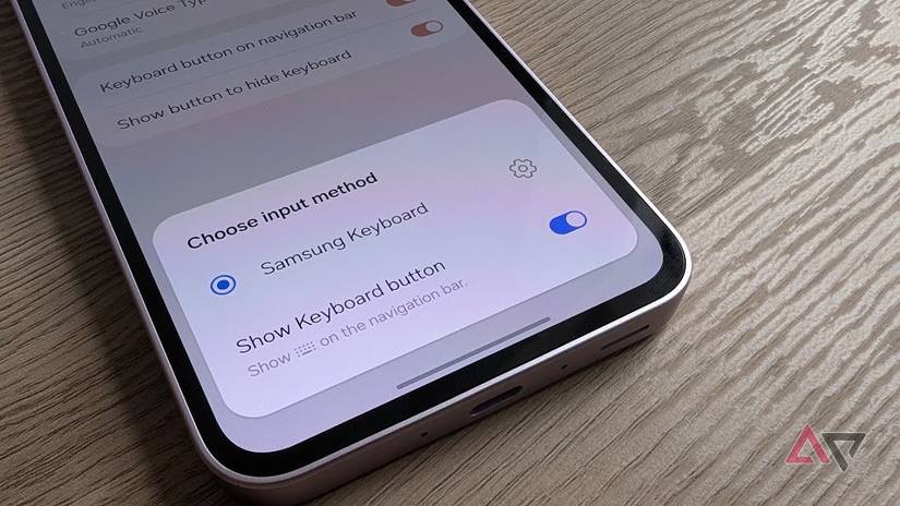 bottom half of android phone showing window with buttons and switches