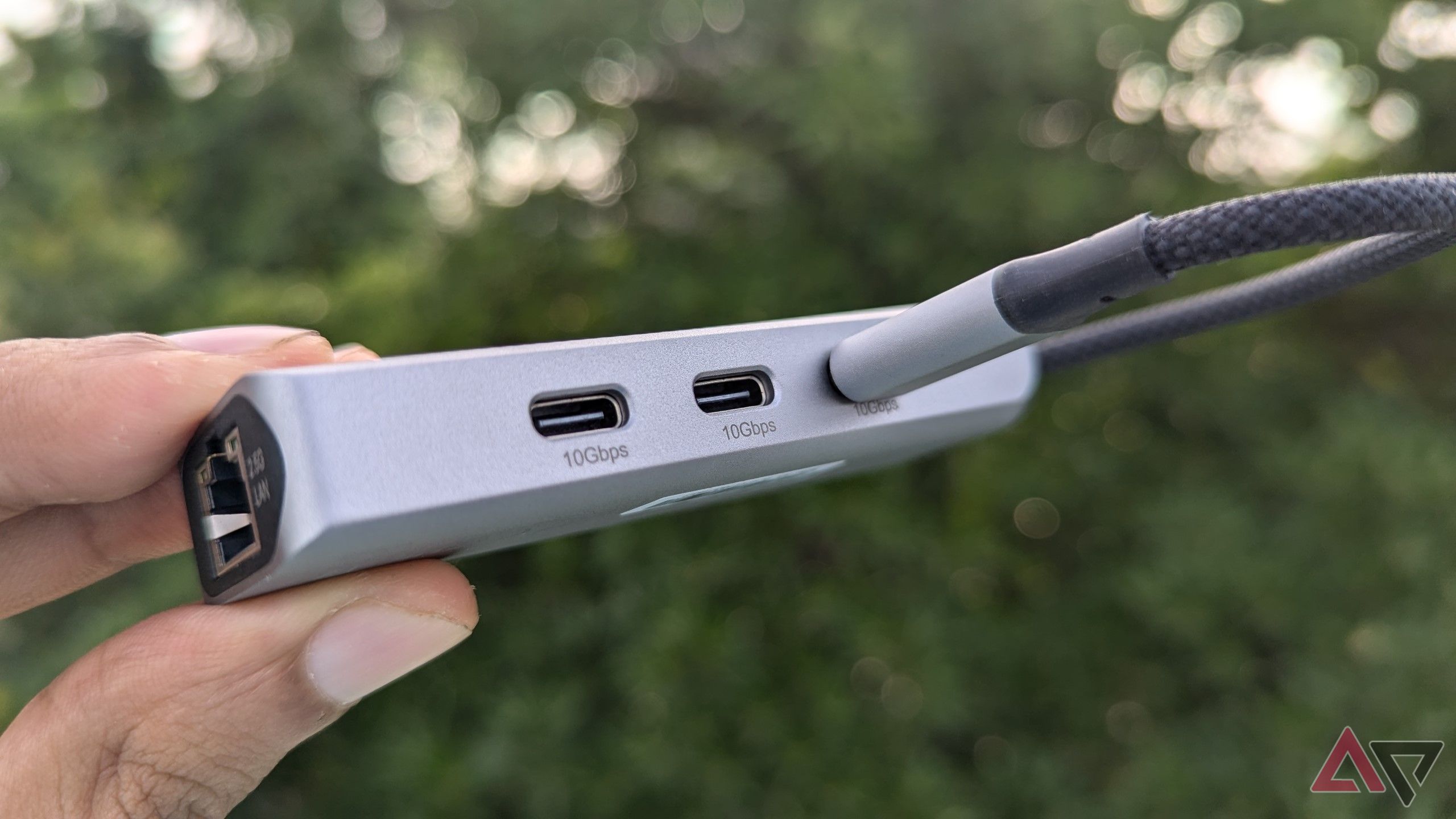 Satechi 4-in-1 USB-C hub showing ports