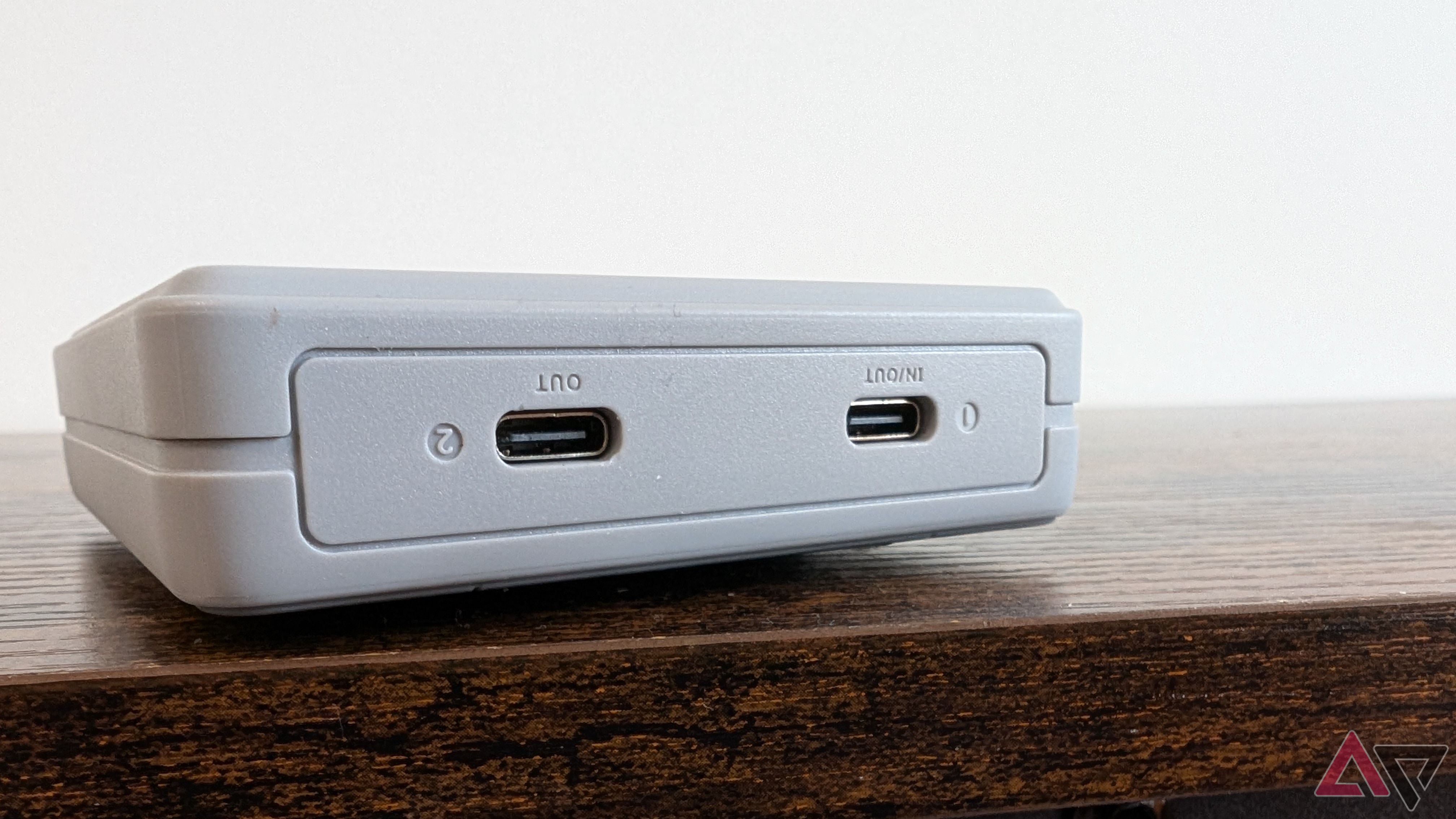 usb-c ports spaced evenly apart on side of Ayaneo Retro Power Bank