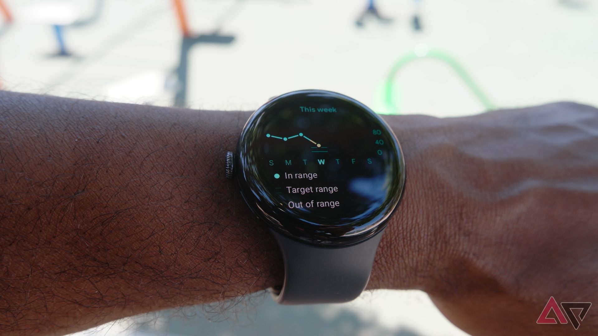 Google Pixel Watch 3 showing the cardio load trending graph