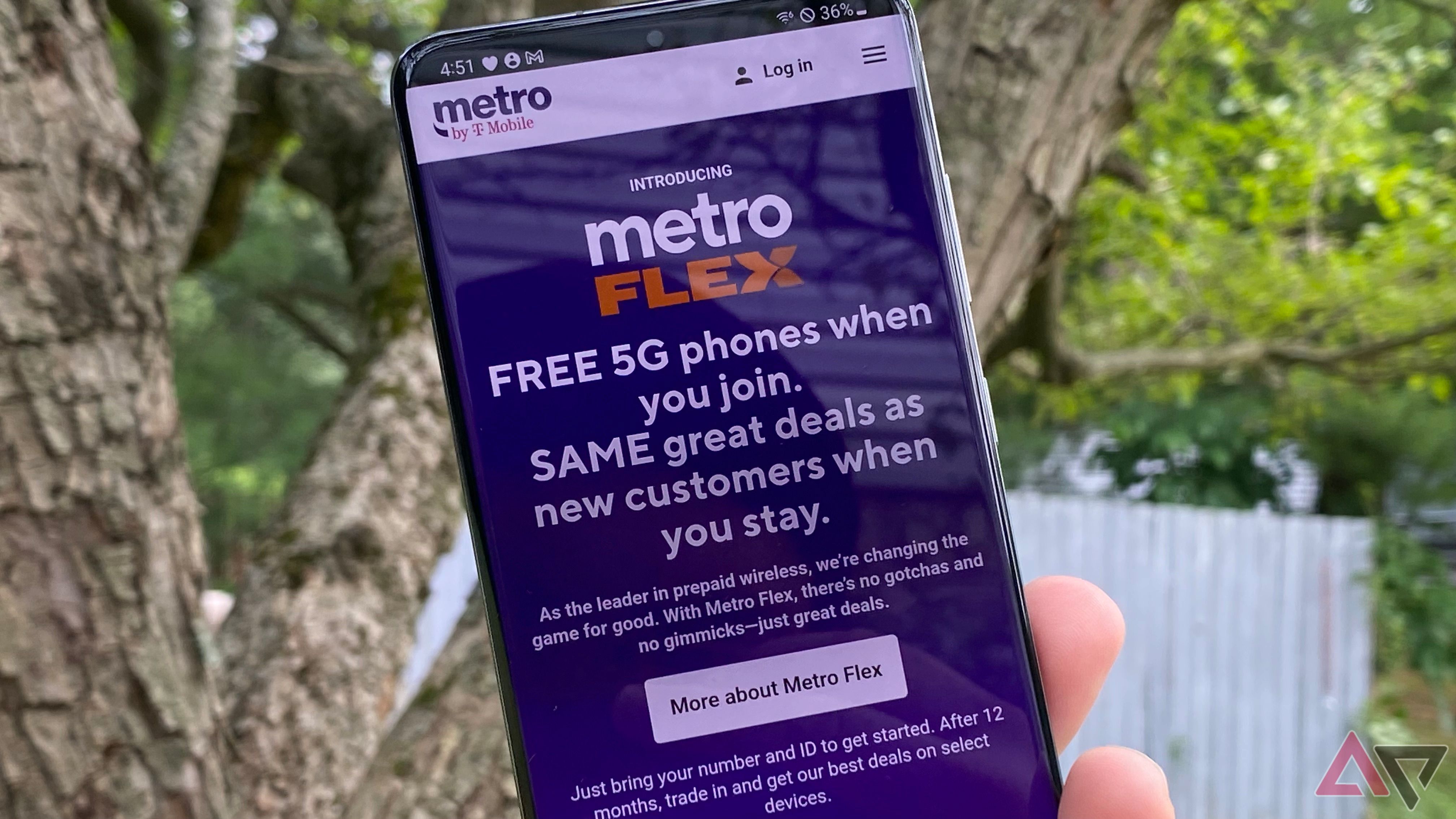 Metro by T-Mobile plan page on a phone