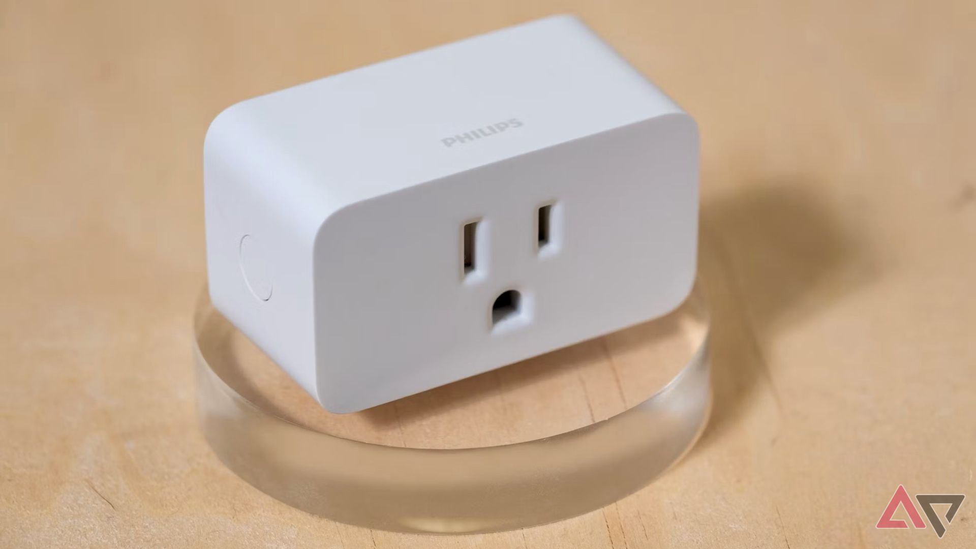 A close shot of Philips Hue smart plug