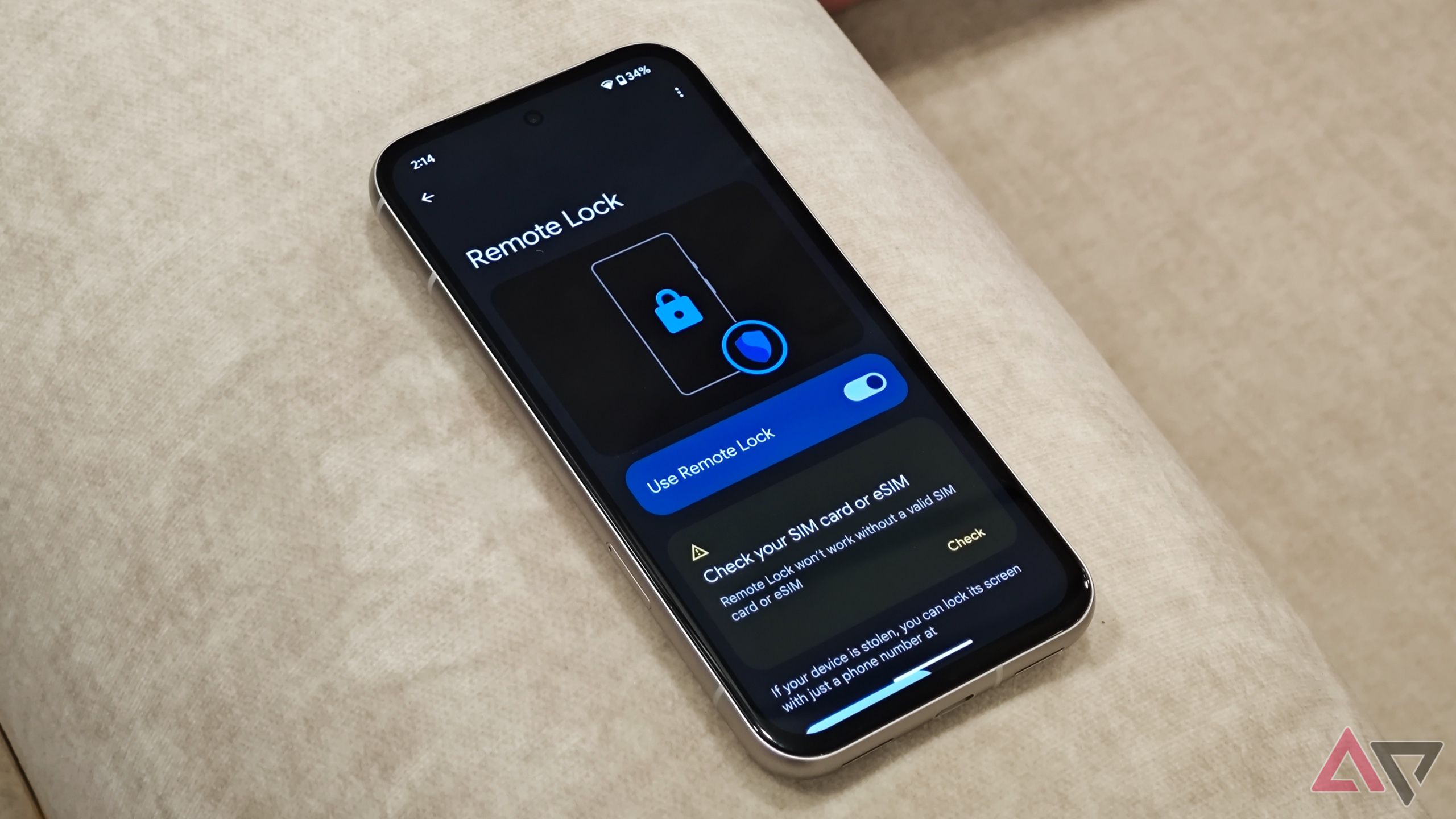 Android 15's remote lock feature is working