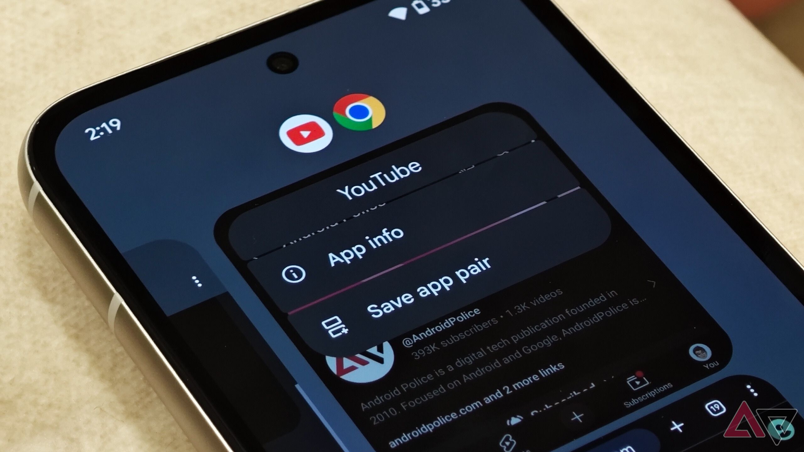 Save app pairs on Android 15