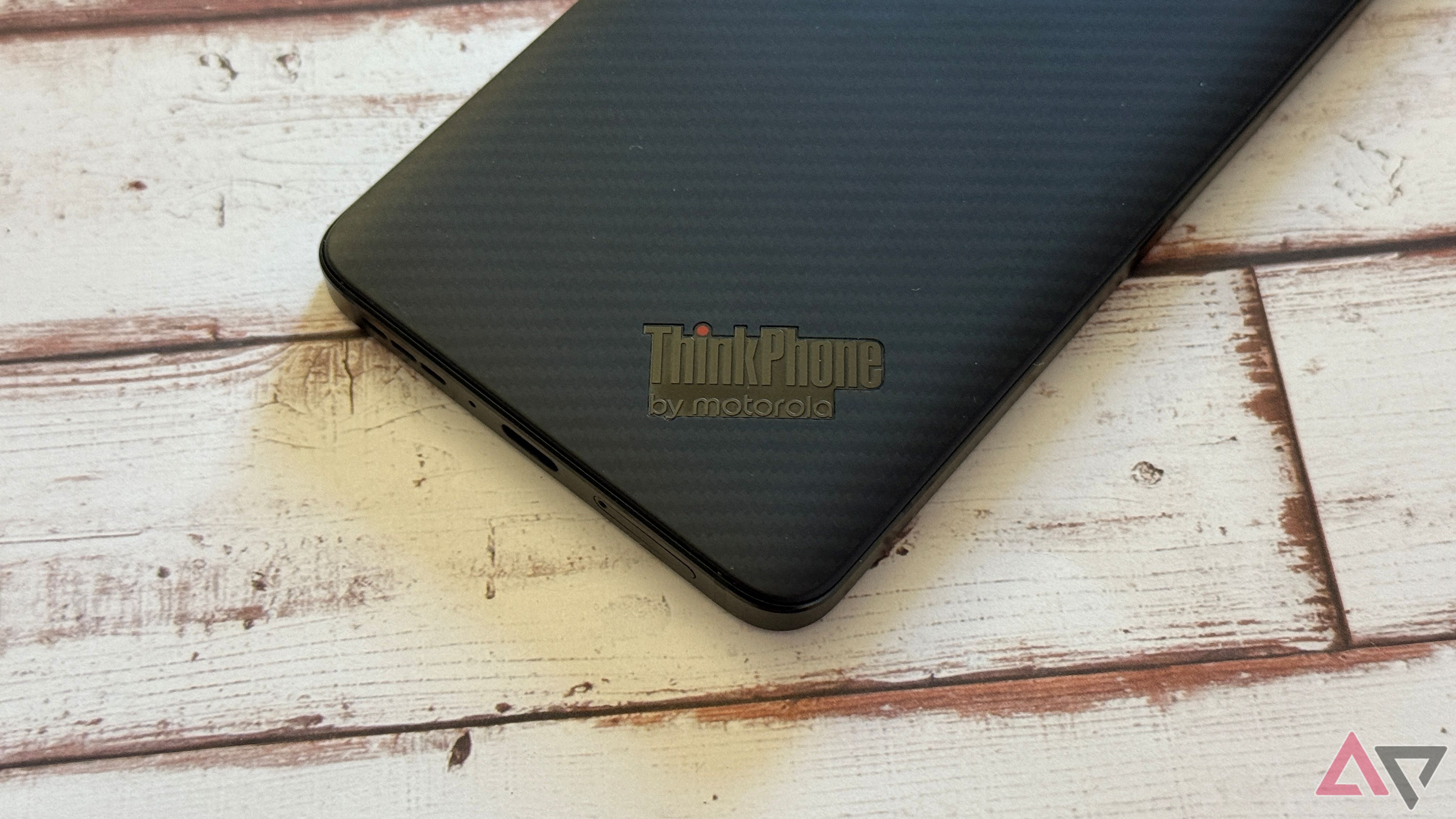 Motorola logo on the back of the Motorola ThinkPhone