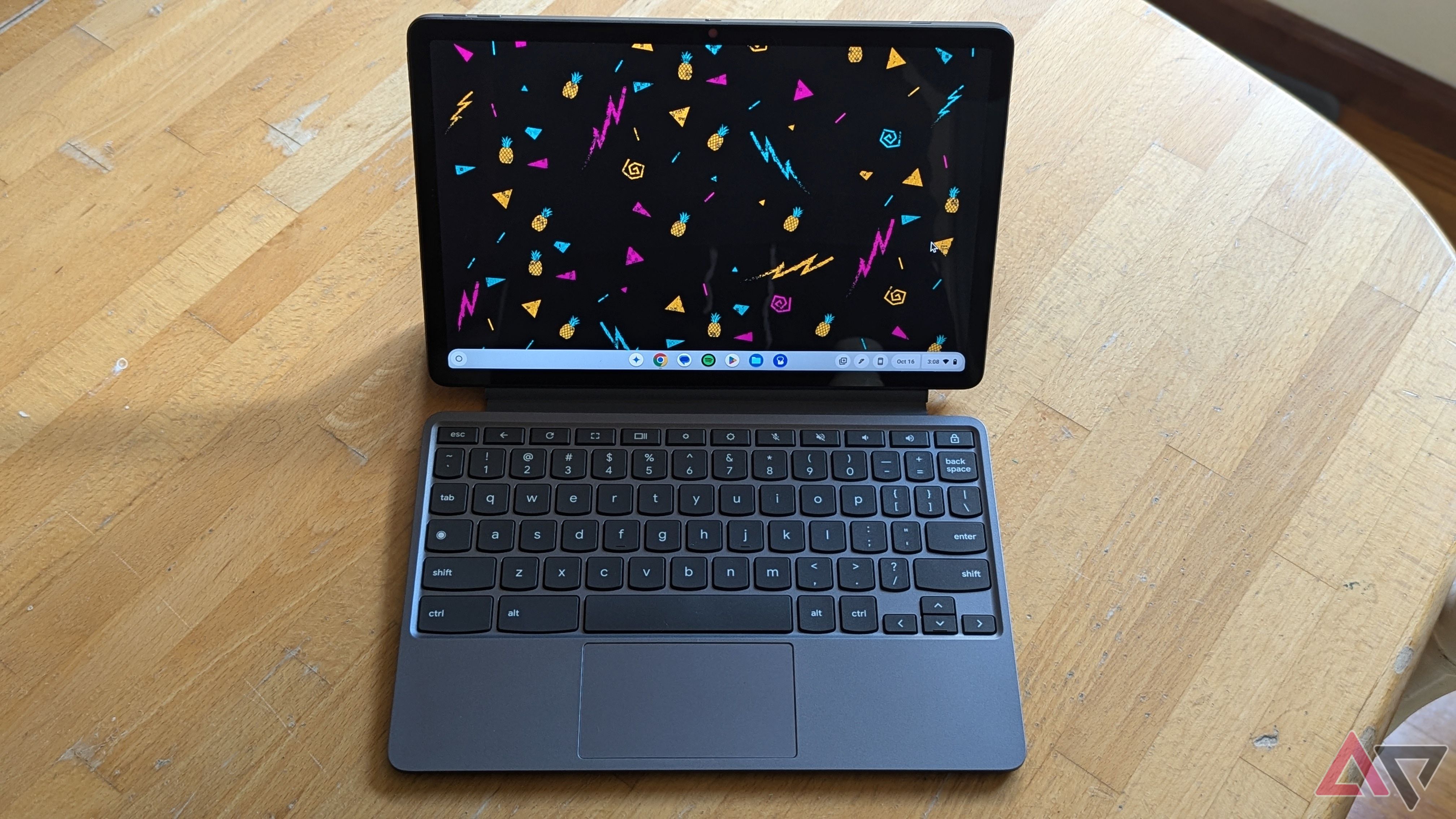 Lenovo Chromebook Duet 11 (2024) with pineapple background