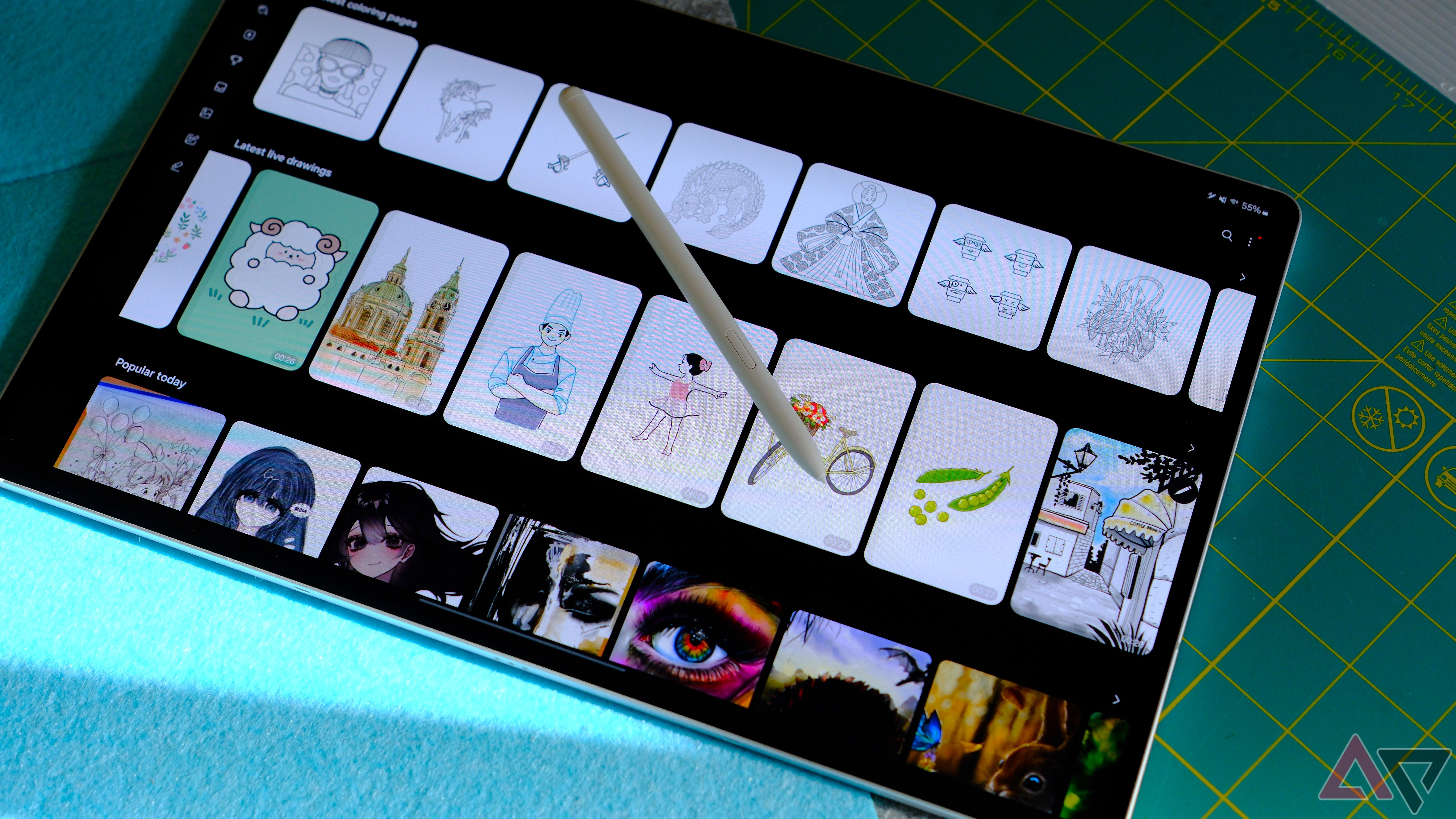 Samsung Galaxy Tab S10 Ultra review pen on tablet screen