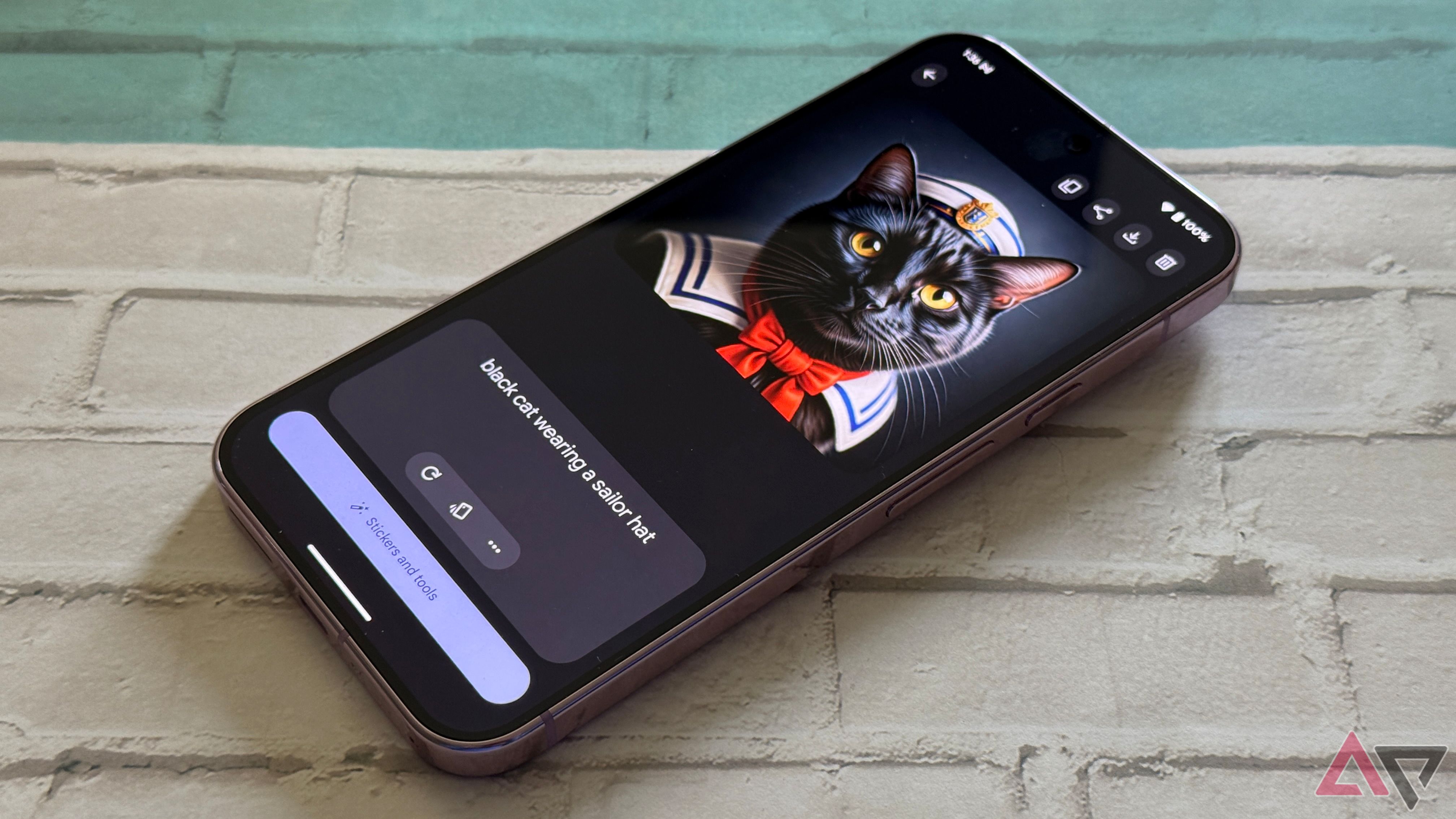 Pixel Studio showing a black cat with a sailor hat