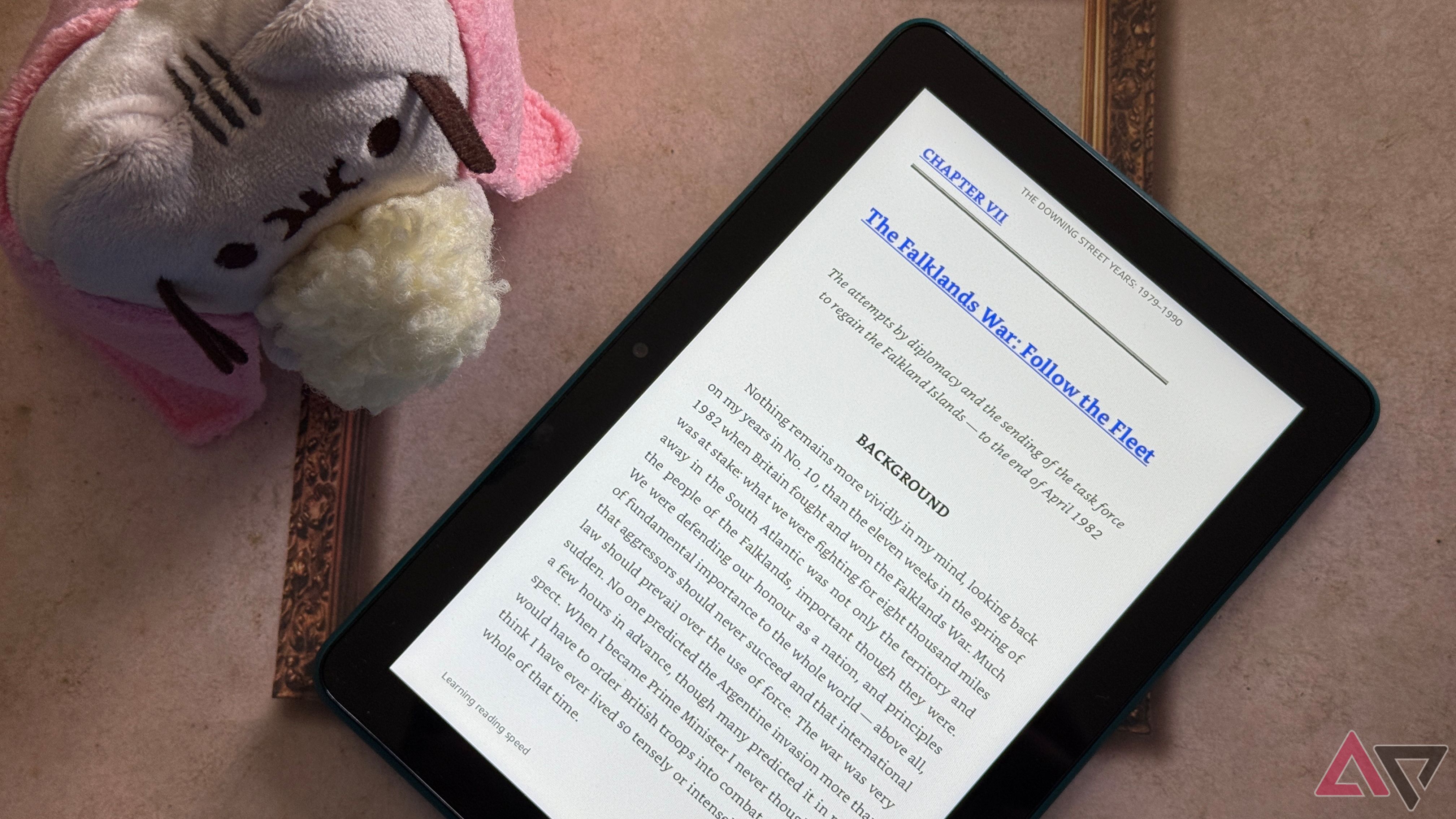 The Kindle app on the Amazon Fire HD 8