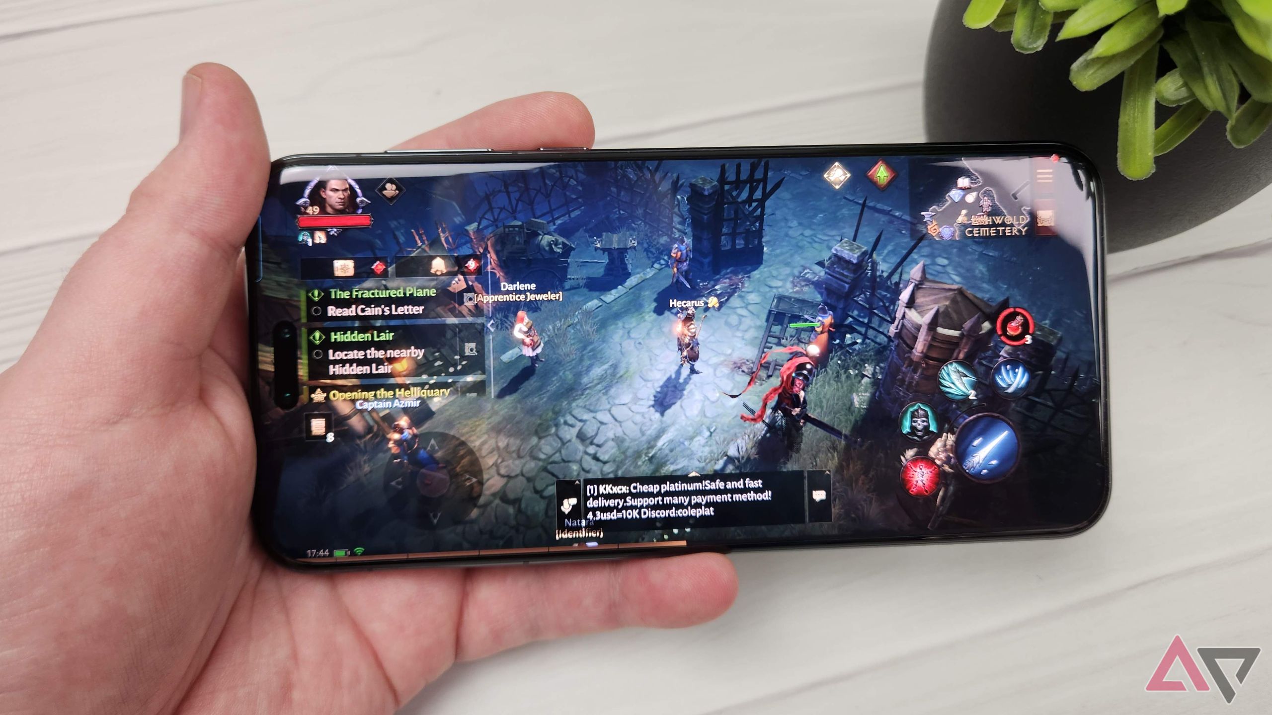 Playing Diablo Immortal on the Honor Magic 7 Pro