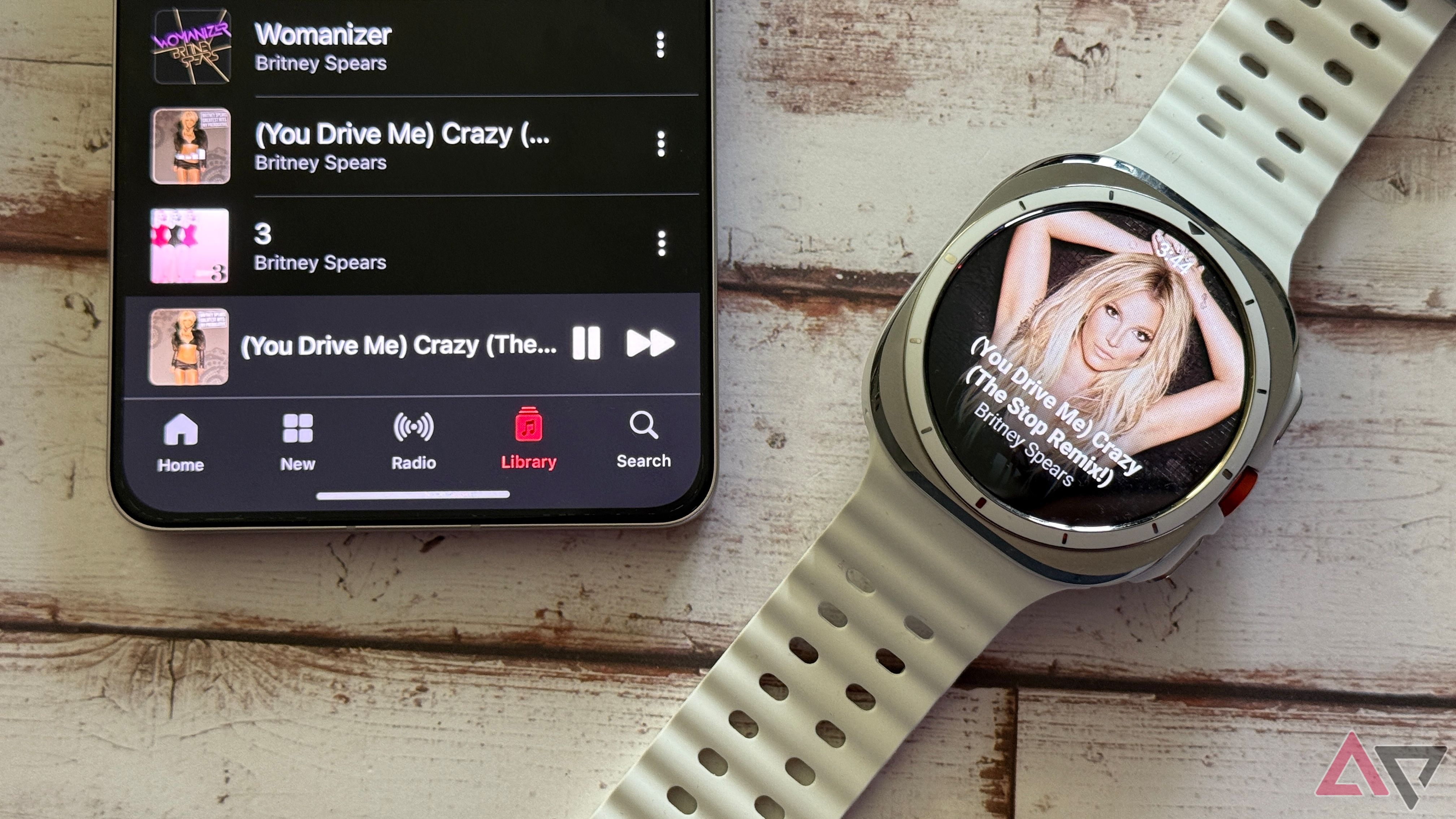 Shazam running on a Galaxy Watch Ultra