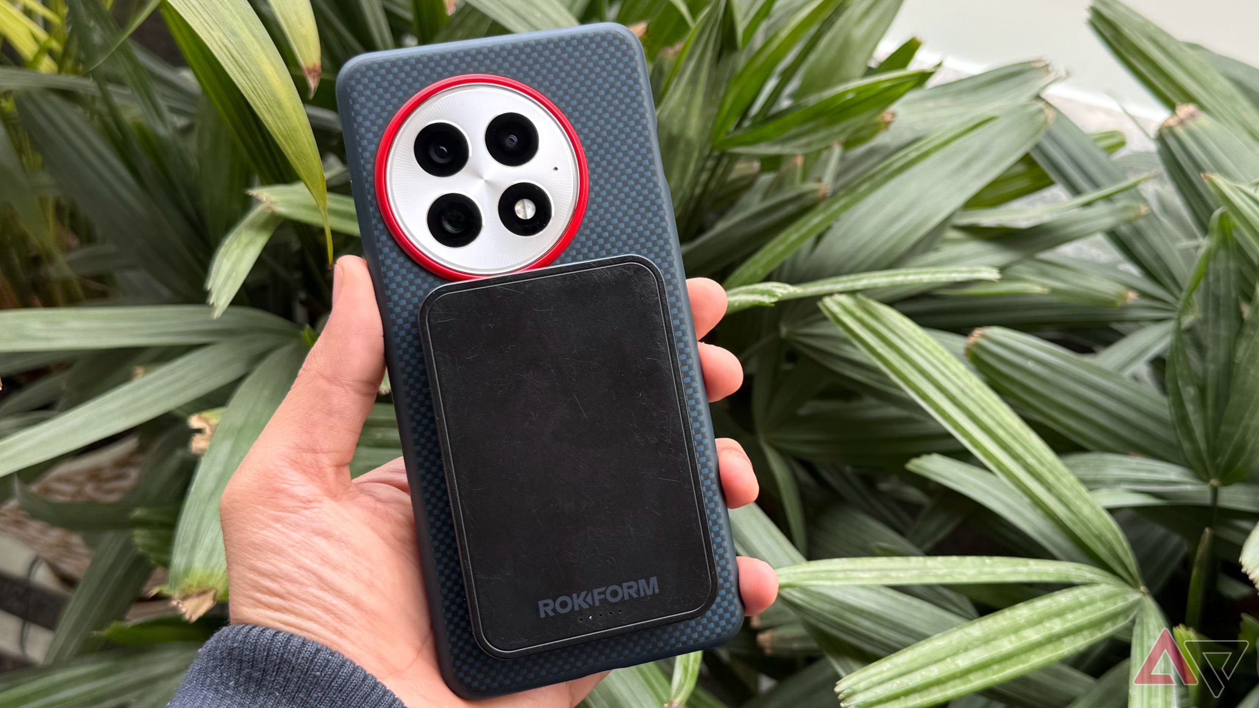 OnePlus 13 in Rokform case with MagSafe accessory attached