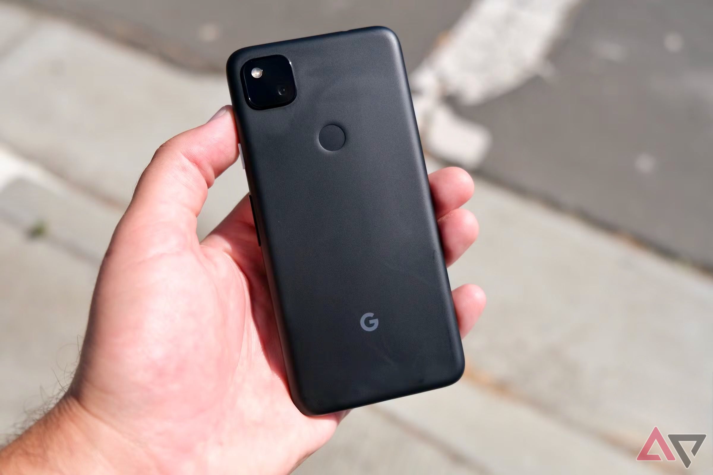 Google Pixel 4a in hand