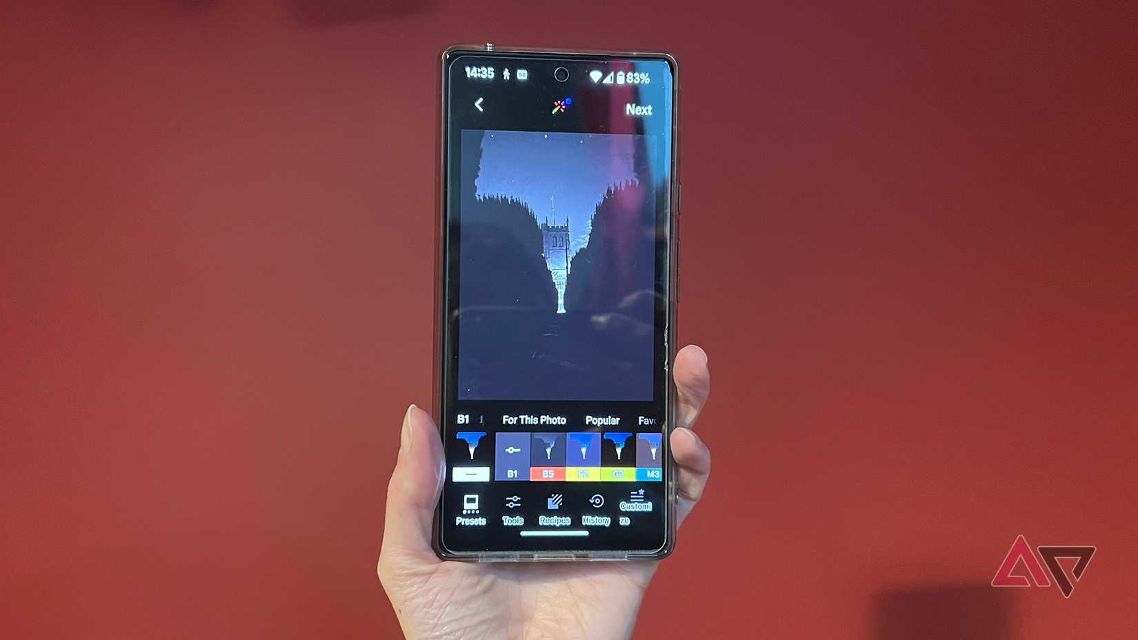 VSCO editing app on Android