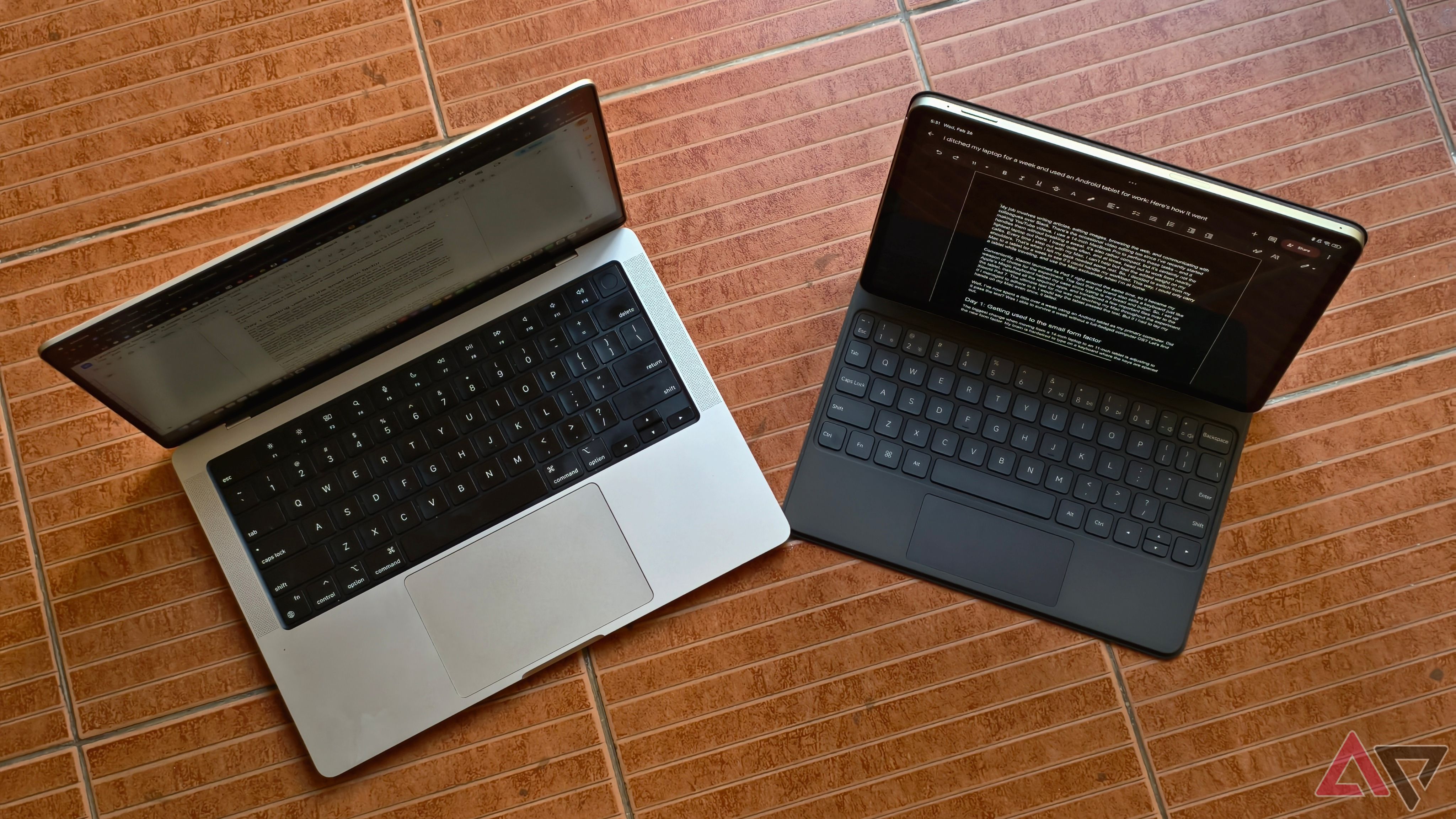 Comparing keyboards on mac and tab