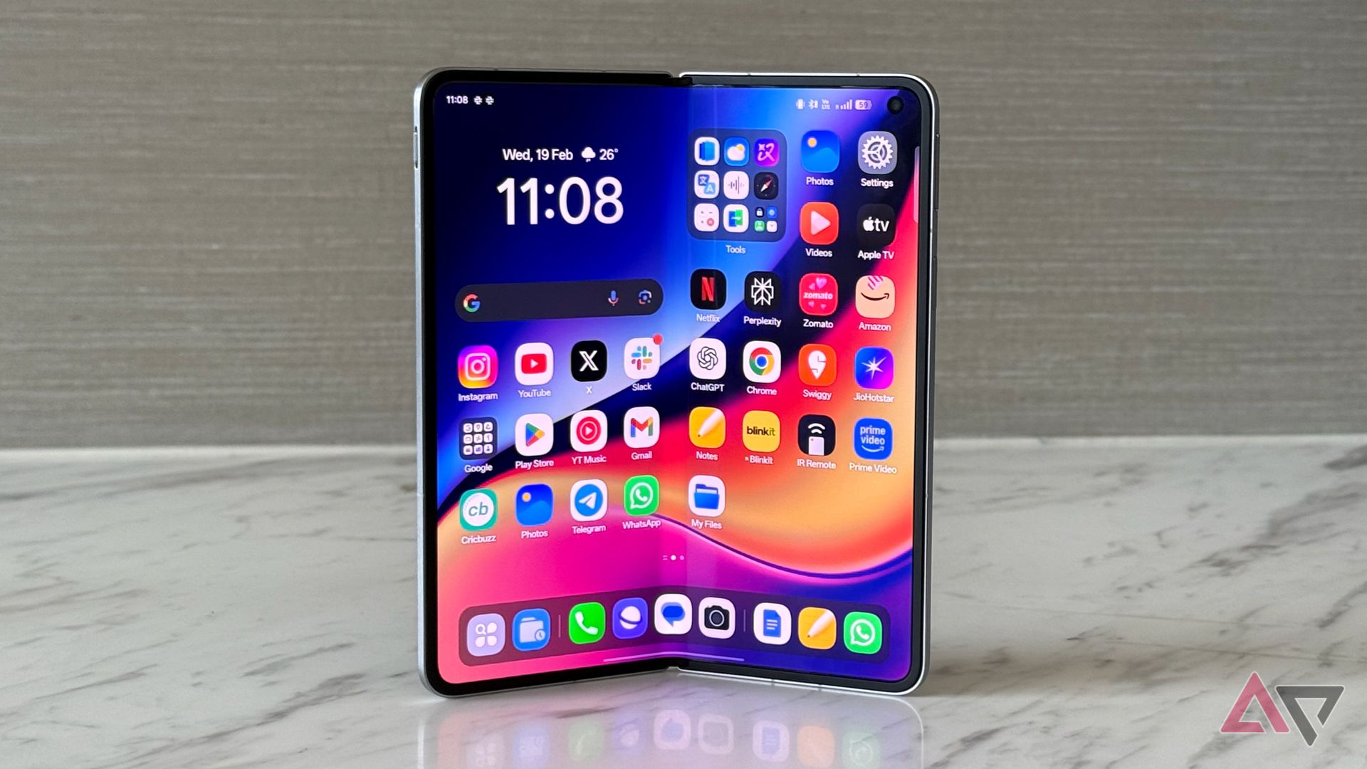 Image showing the inner display of the Oppo Find N5 foldable phone