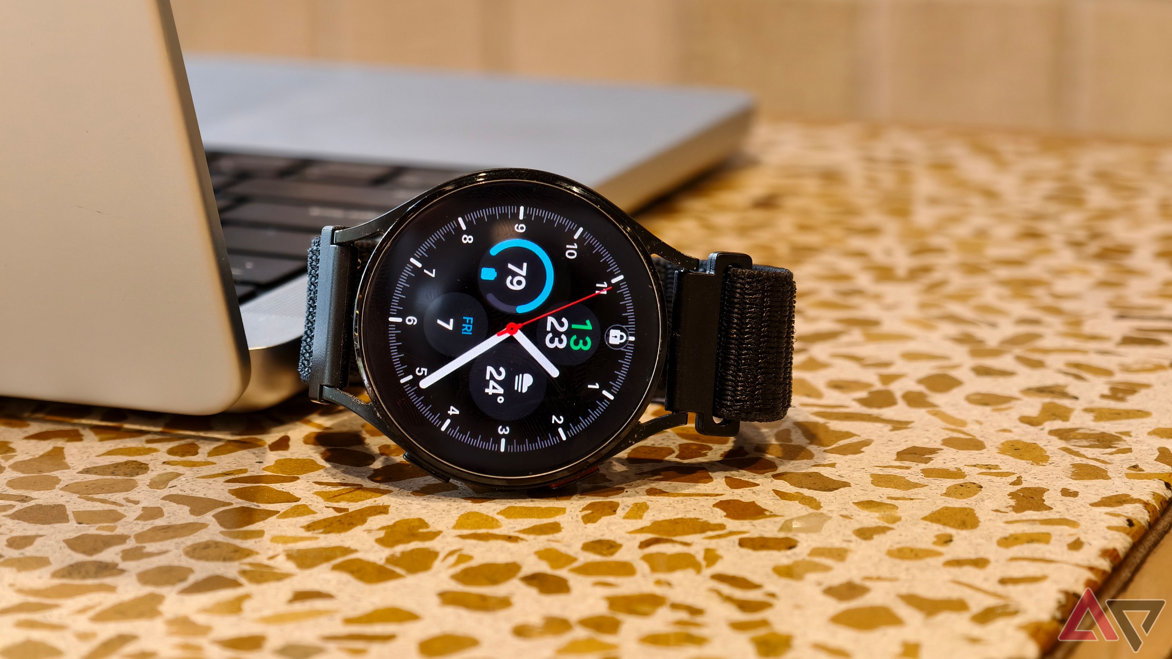 Analog watch face on the Galaxy Watch 4 