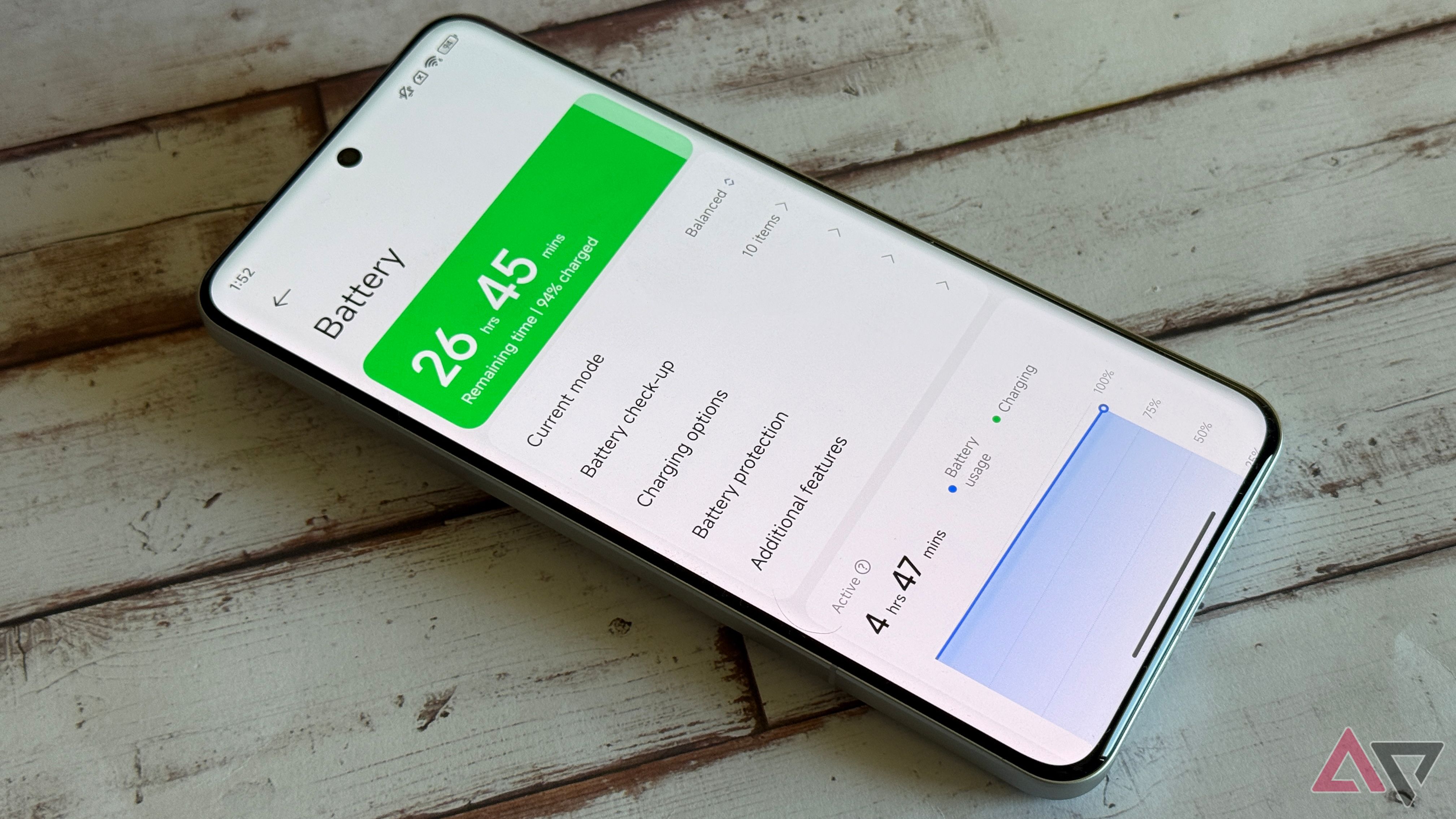 Battery settings menu on the Xiaomi 15 Ultra