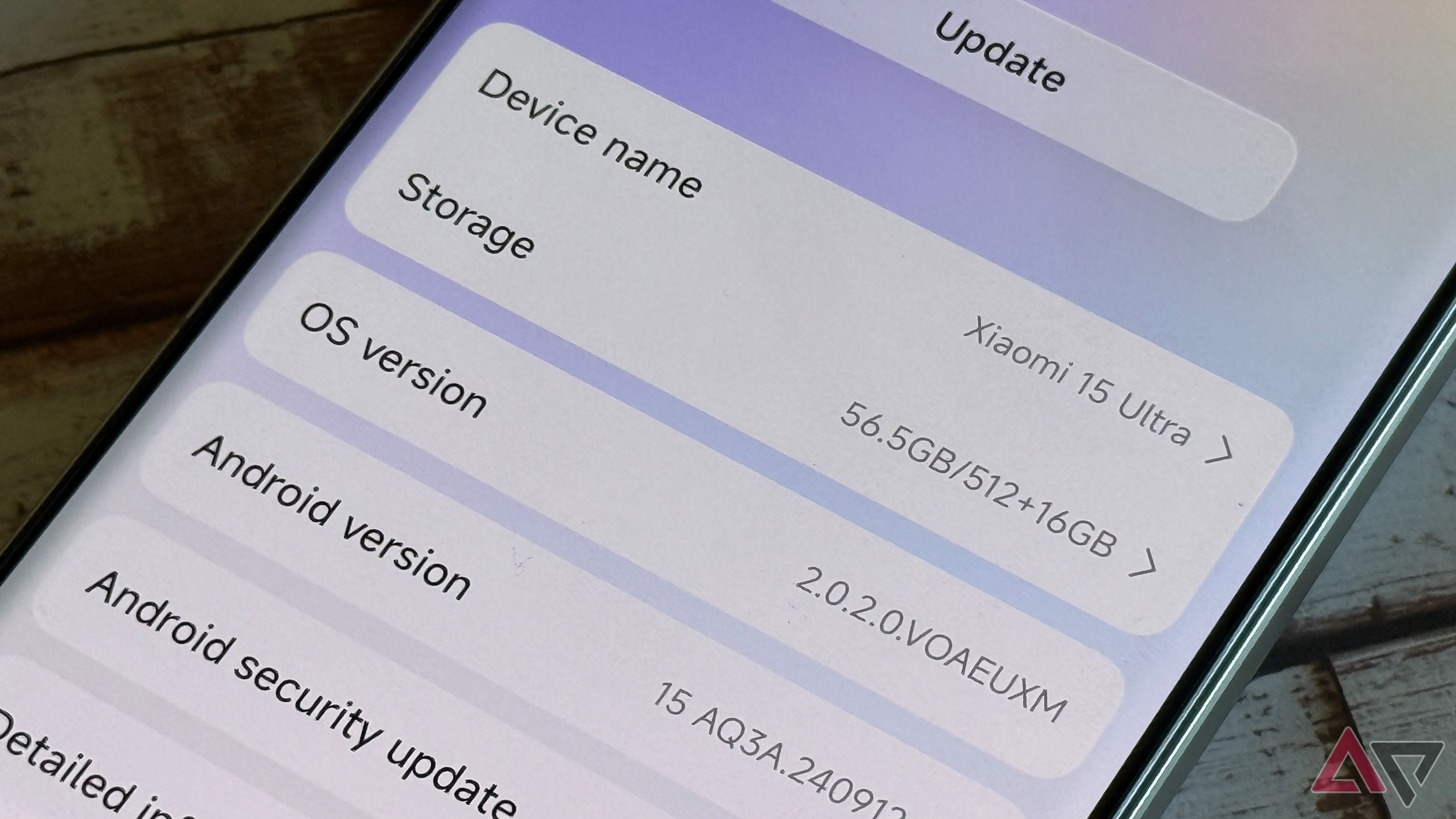 RAM amount shown on Xiaomi 15 Ultra