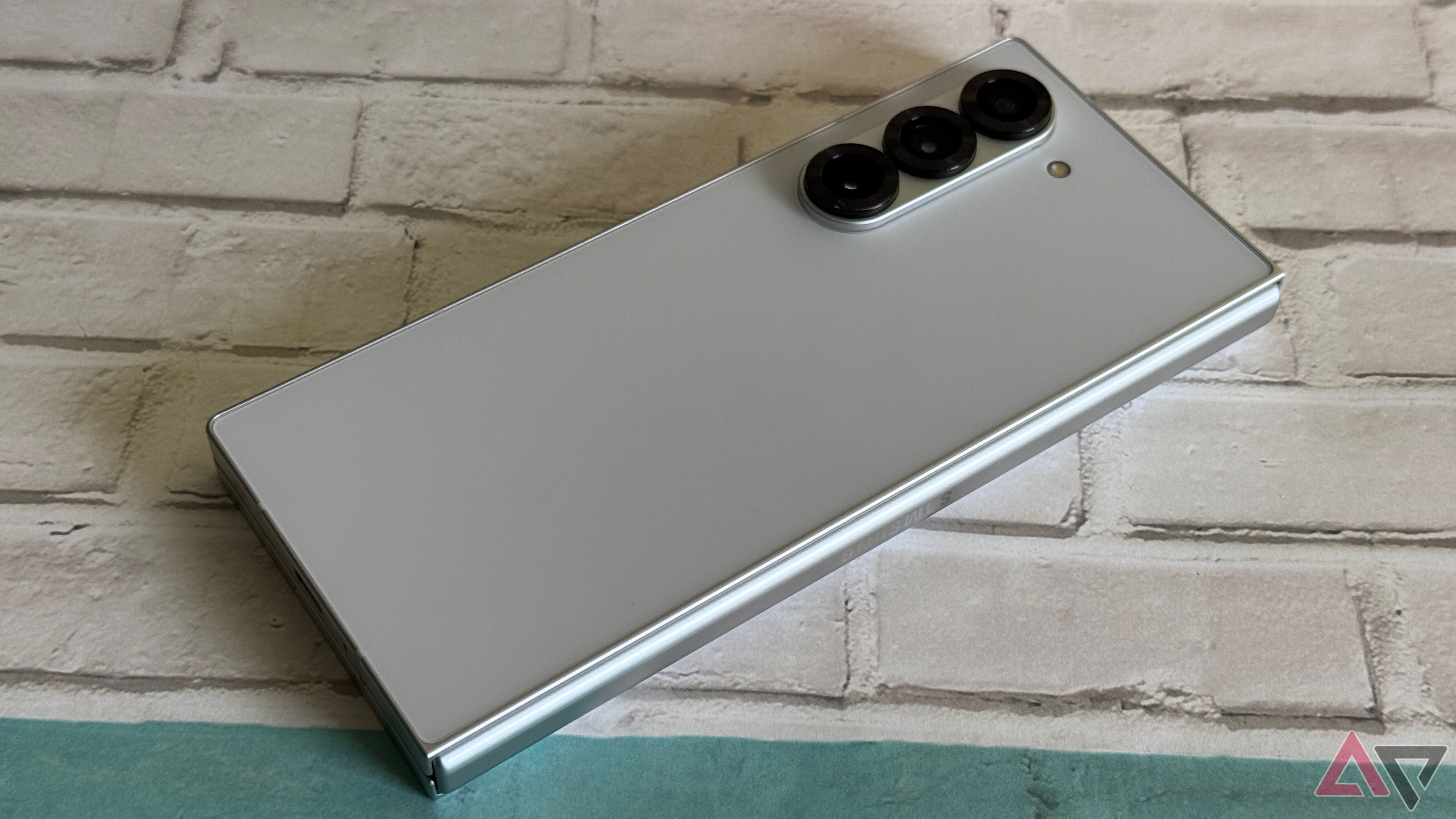 Samsung Galaxy Z Fold 6 folded with hinge showing