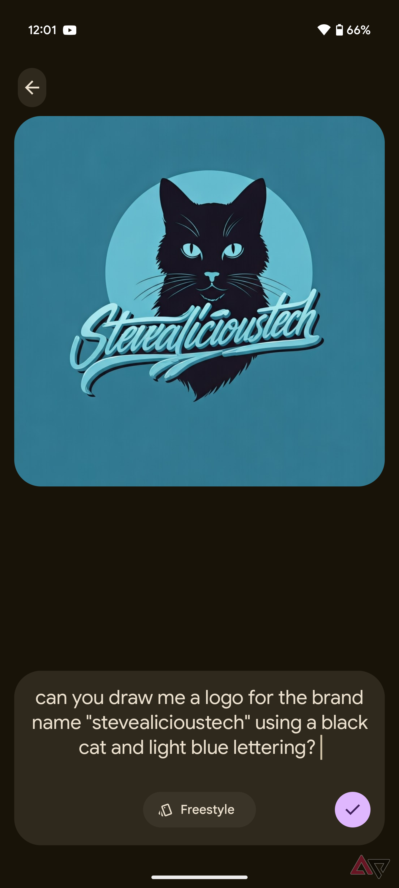 Pixel Studio displaying a logo with a black cat and blue text