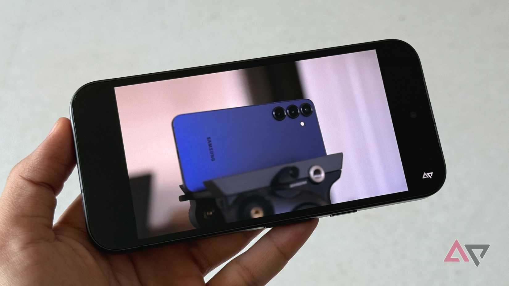 Pixel 9a playing a video in landscape mode showcasing phone's bezels