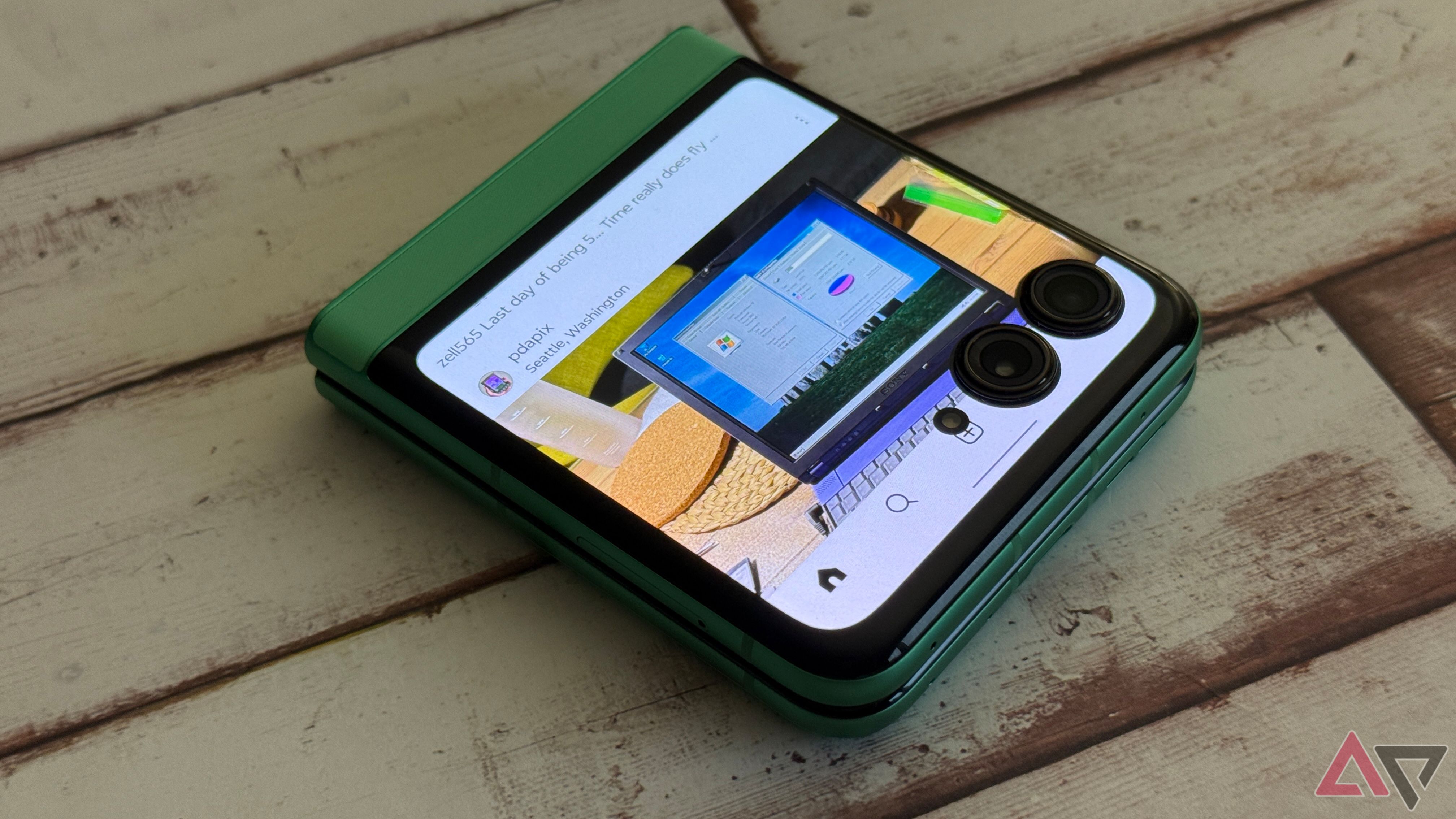 Instagram running on the outer display of the Motorola Razr 2025