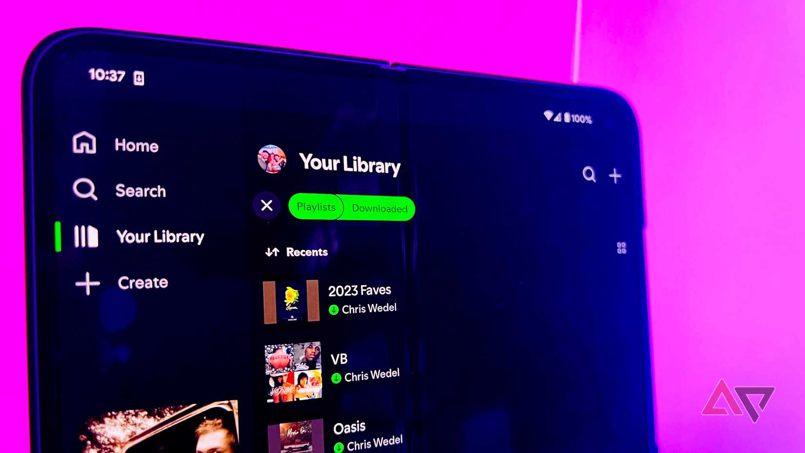 Lista de lectura descargada de Spotify 