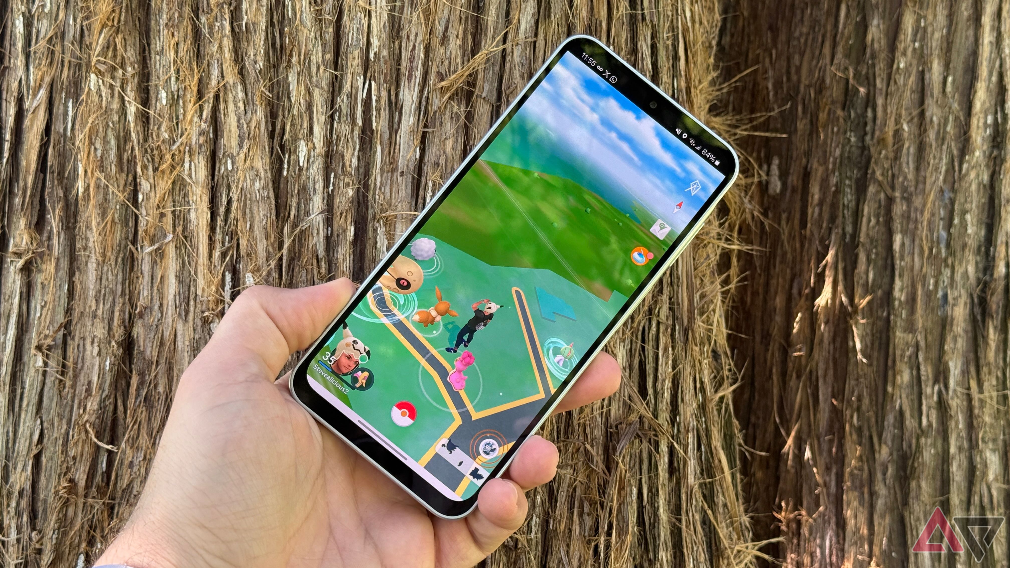 Pokemon GO running on the Samsung Galaxy A16