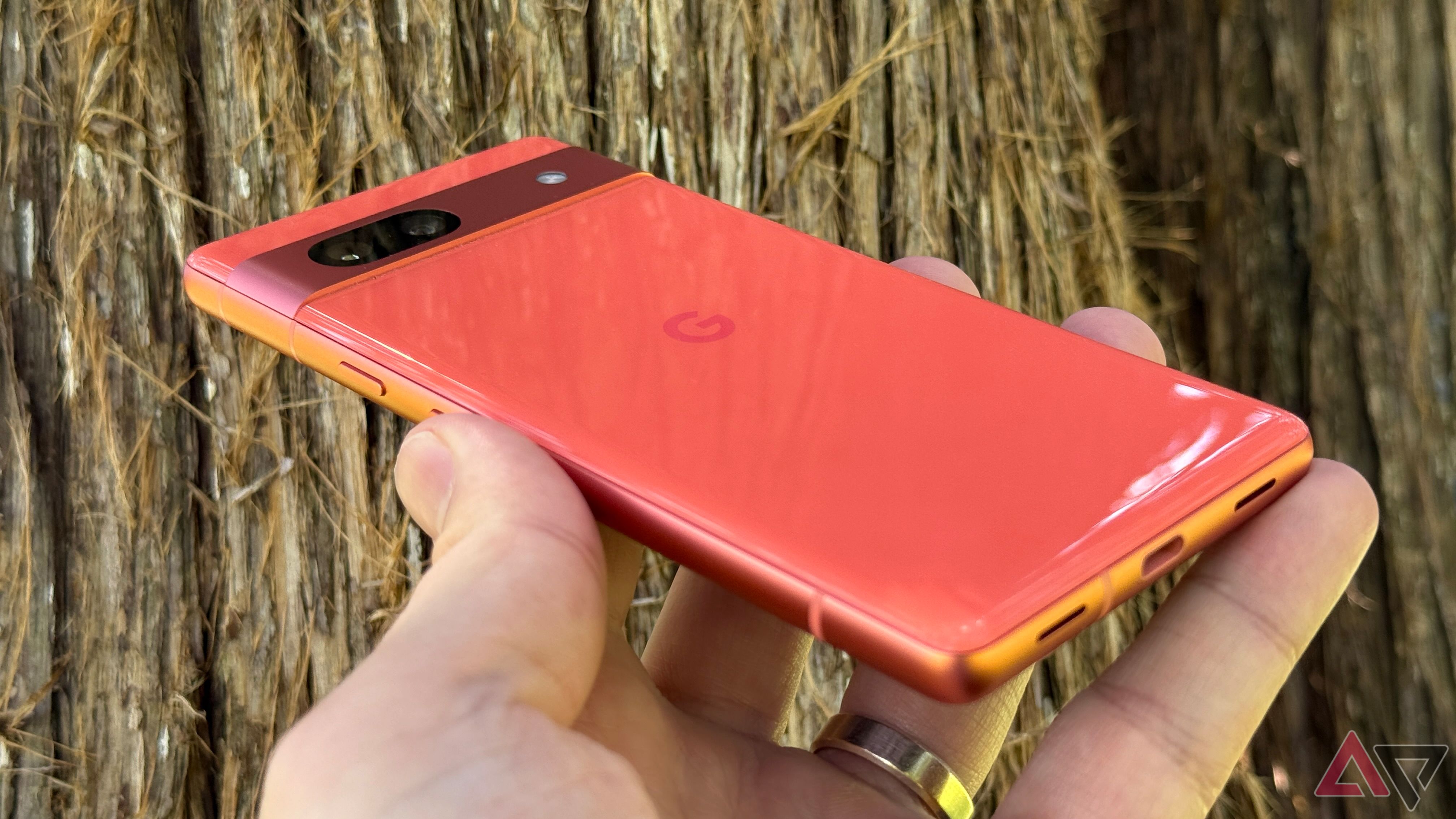 Side frame view of the Google Pixel 7a