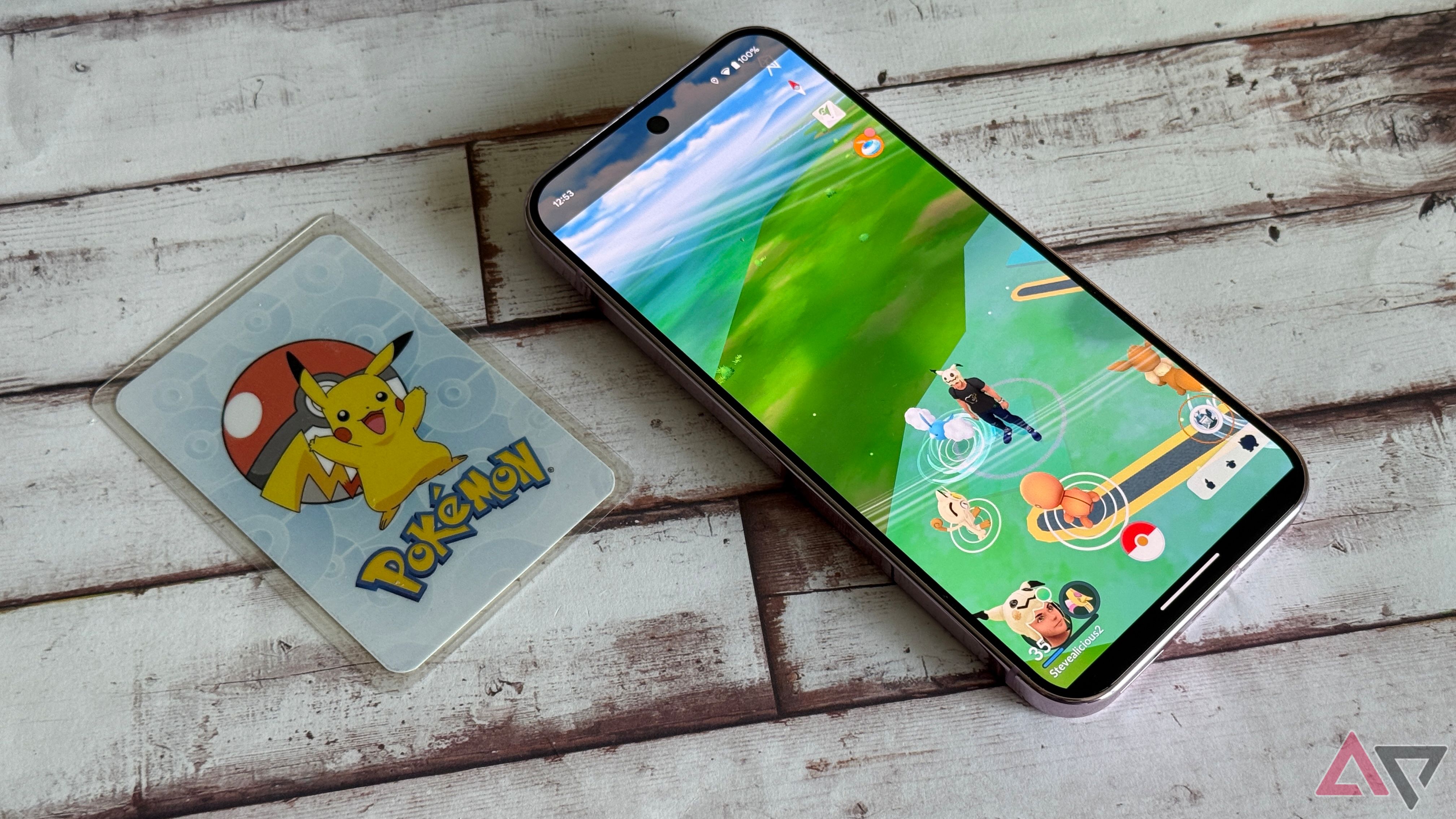 Pokemon GO playing on the Google Pixel 9 Pro XL
