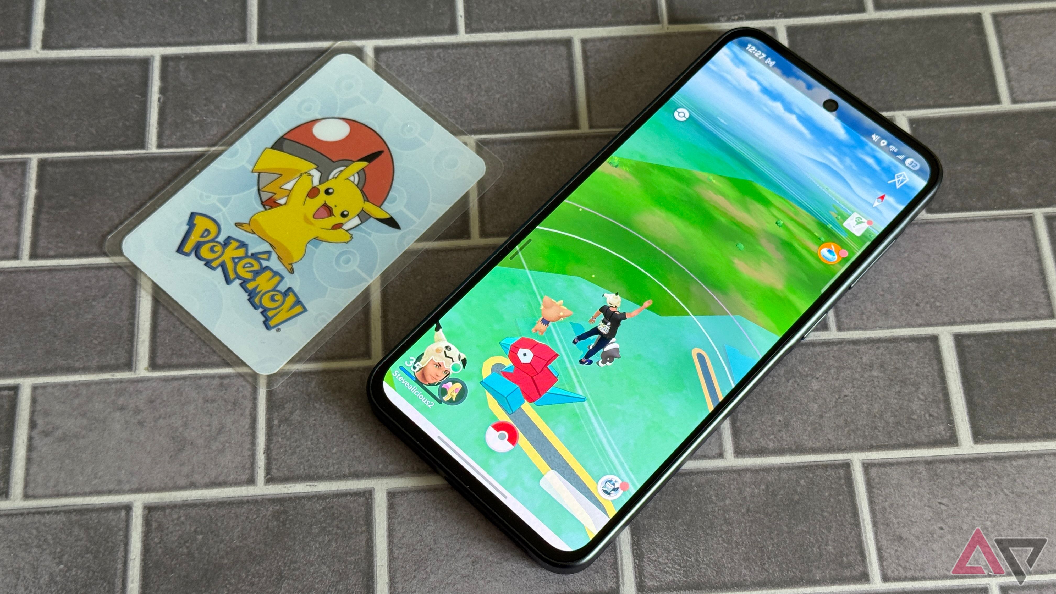 Samsung Galaxy A36 playing Pokemon GO