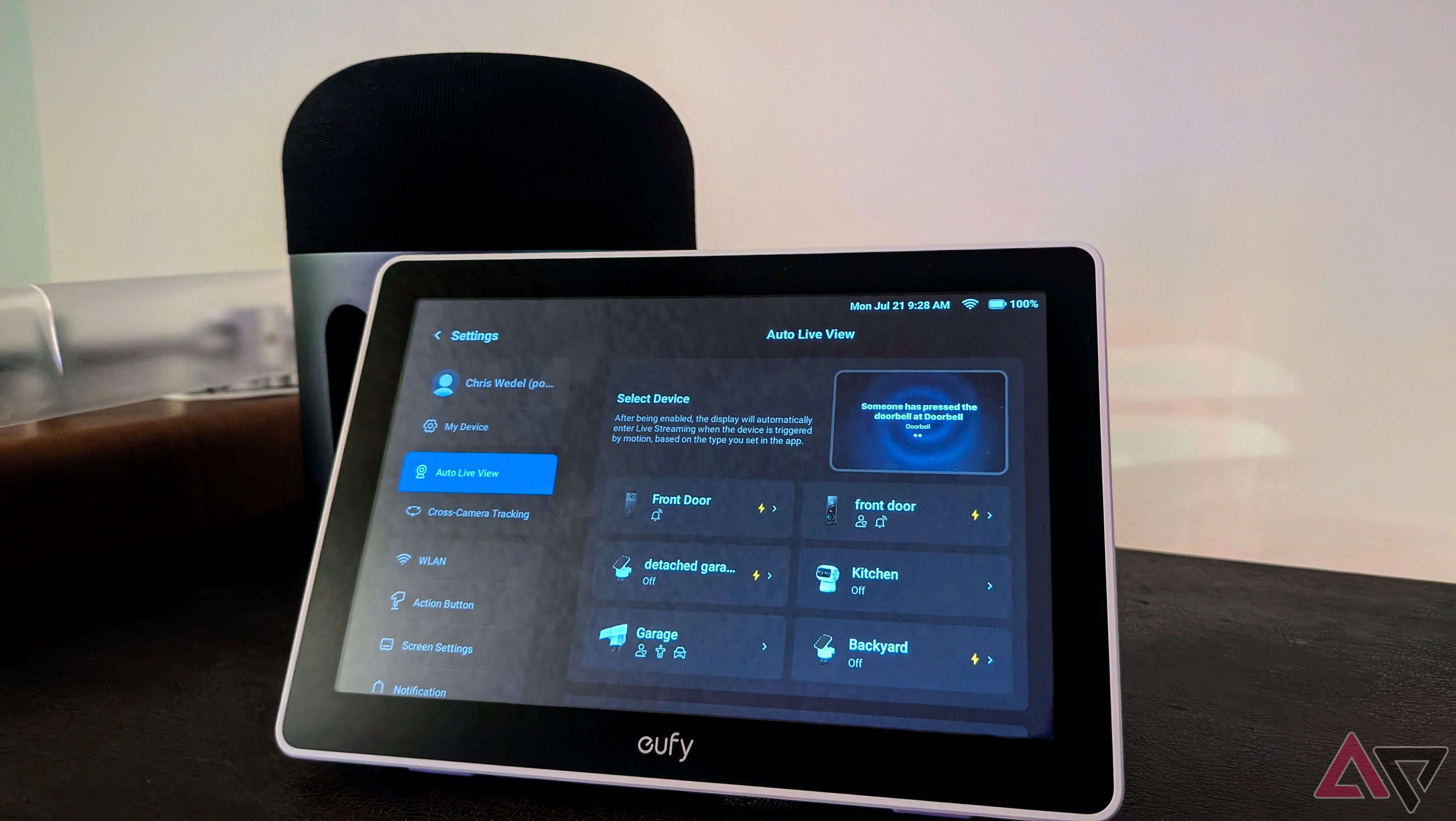         EUFY E10 Página de parámetros de visualización de visualización inteligente