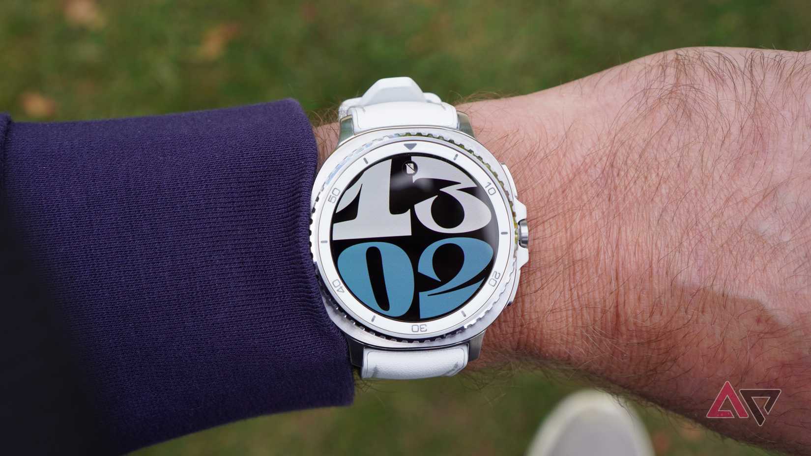 A person wearing the Samsung Galaxy Watch 8 Classic
