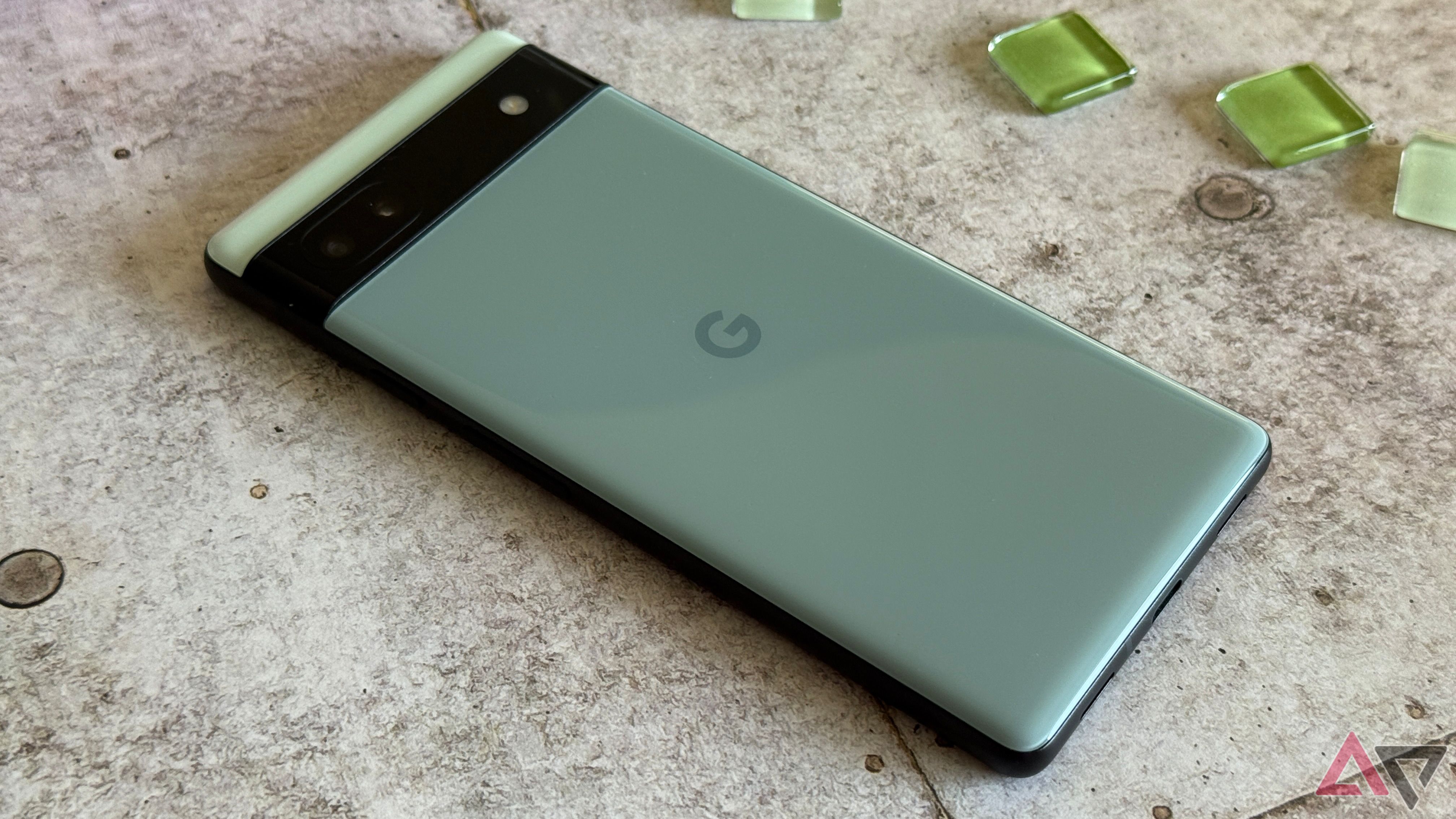 Side angle of the Google Pixel 6a