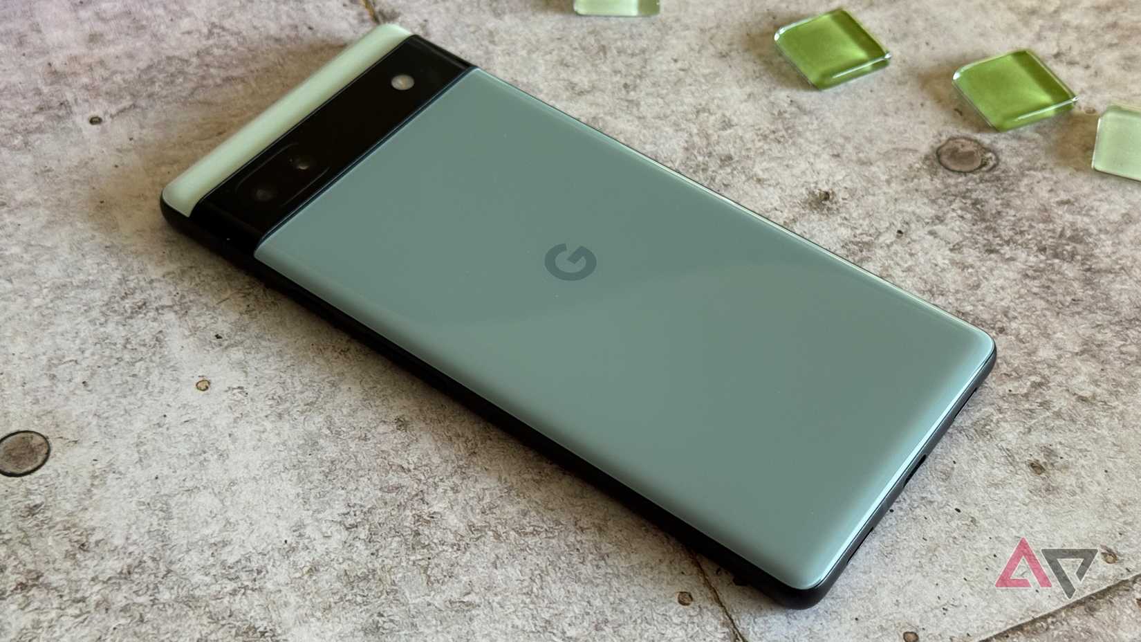 Side angle of the Google Pixel 6a