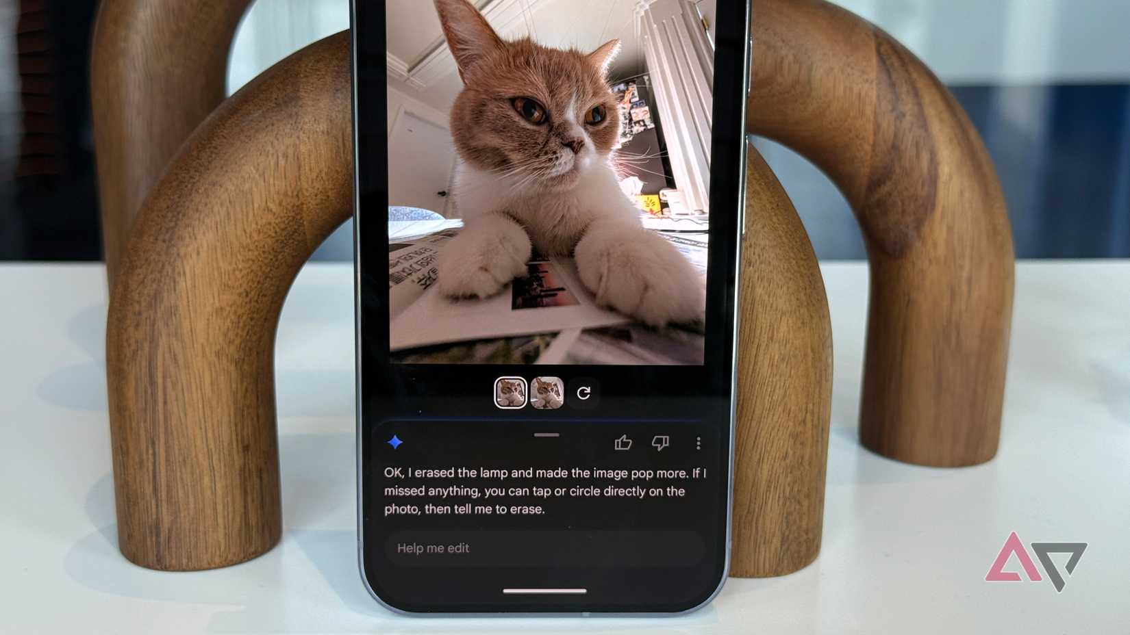 Natural language photo editing on the Pixel 10 
