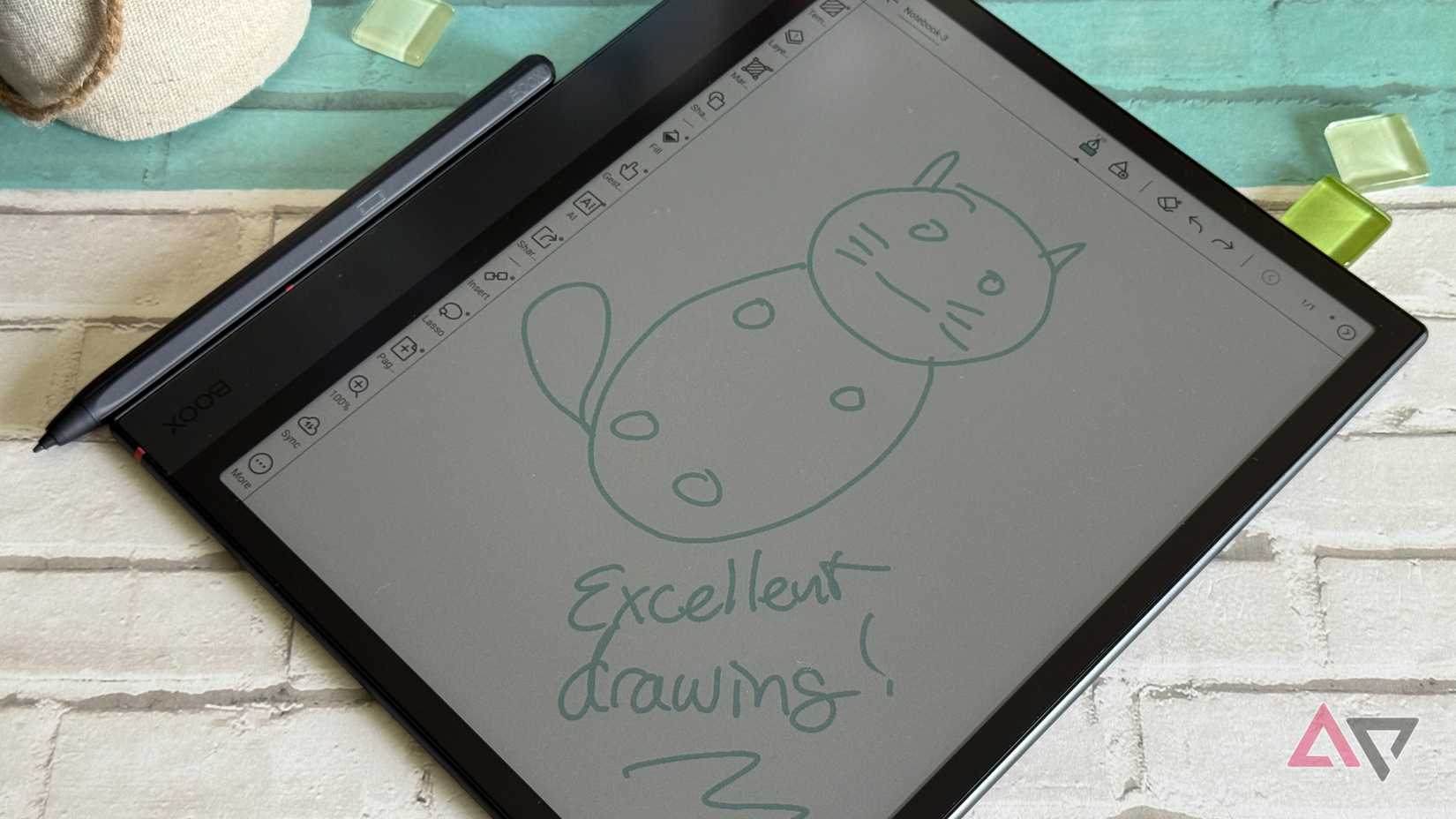 Gato desenhando no boox não air4 c