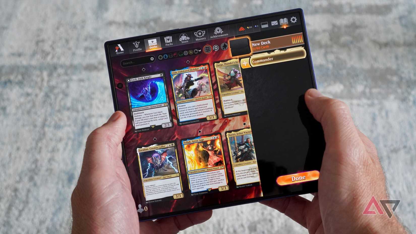 Magic: The Gathering Arena on the Samsung Galaxy Z Fold 7